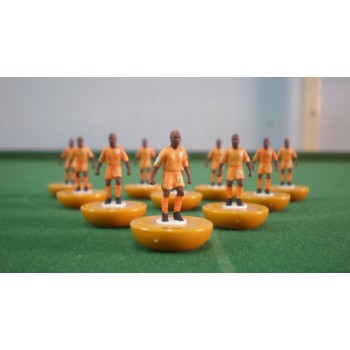 Subbuteo Andrew Table Soccer Ivory Coast 2006 World Cup Team on classic Hasbro bases